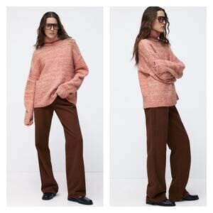 NEW ZARA Wool Blend Spacedye Turtleneck Sweater M/L